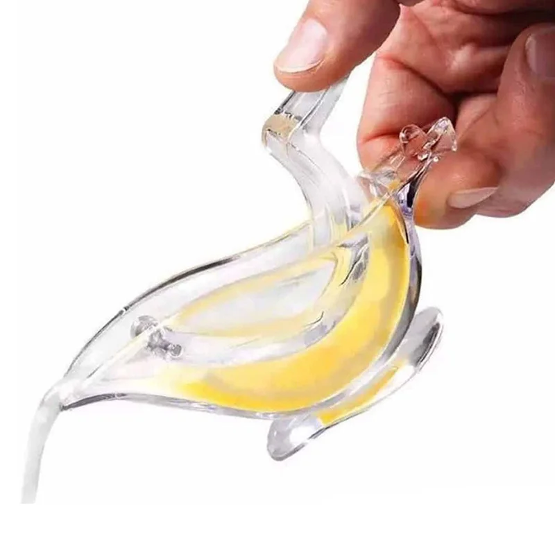 Acrylic Crystal Manual Lemon Wedge Slice Squeezer Portable Fruit Juicer