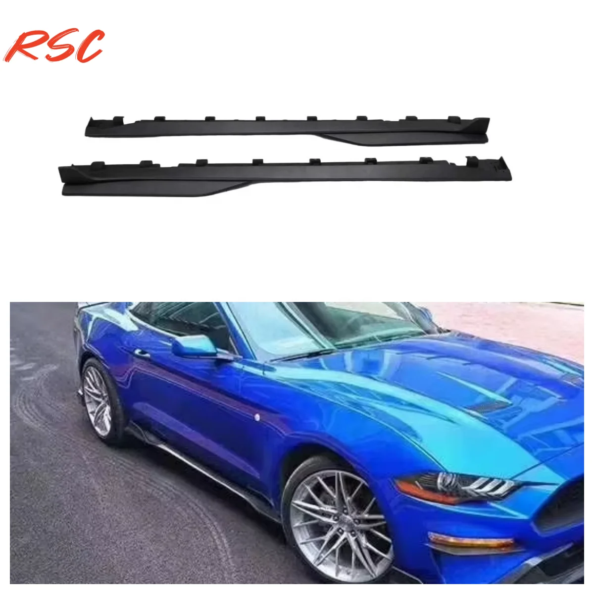 MX Style Carbon Fiber Side Skirt For Mustang 2015 UP