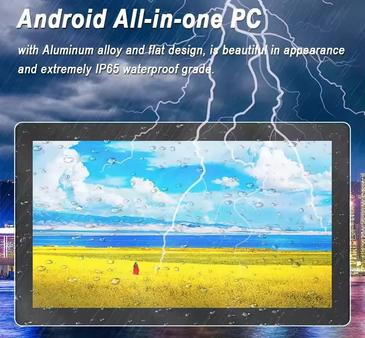 19.2 Inch Aluminum Frame All in One Industrial Panel PC Computer Pure Flat Panel Pc LCD Capacitance Touch Screen Android Tablet - Image 2