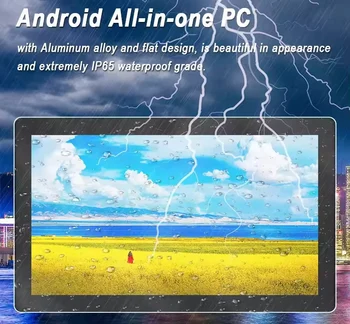 Alternative view of 19.2 Inch Aluminum Frame All in One Industrial Panel PC Computer Pure Flat Panel Pc LCD Capacitance Touch Screen Android Tablet