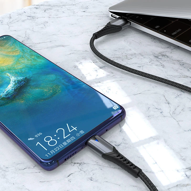 
 От оригинального производителя onlywheel в usb кабель типа c led мобильная зарядка usb кабель с нейлоновой оплеткой кабель usb type-c для быстрой зарядки зарядное устройство usb type c кабель  