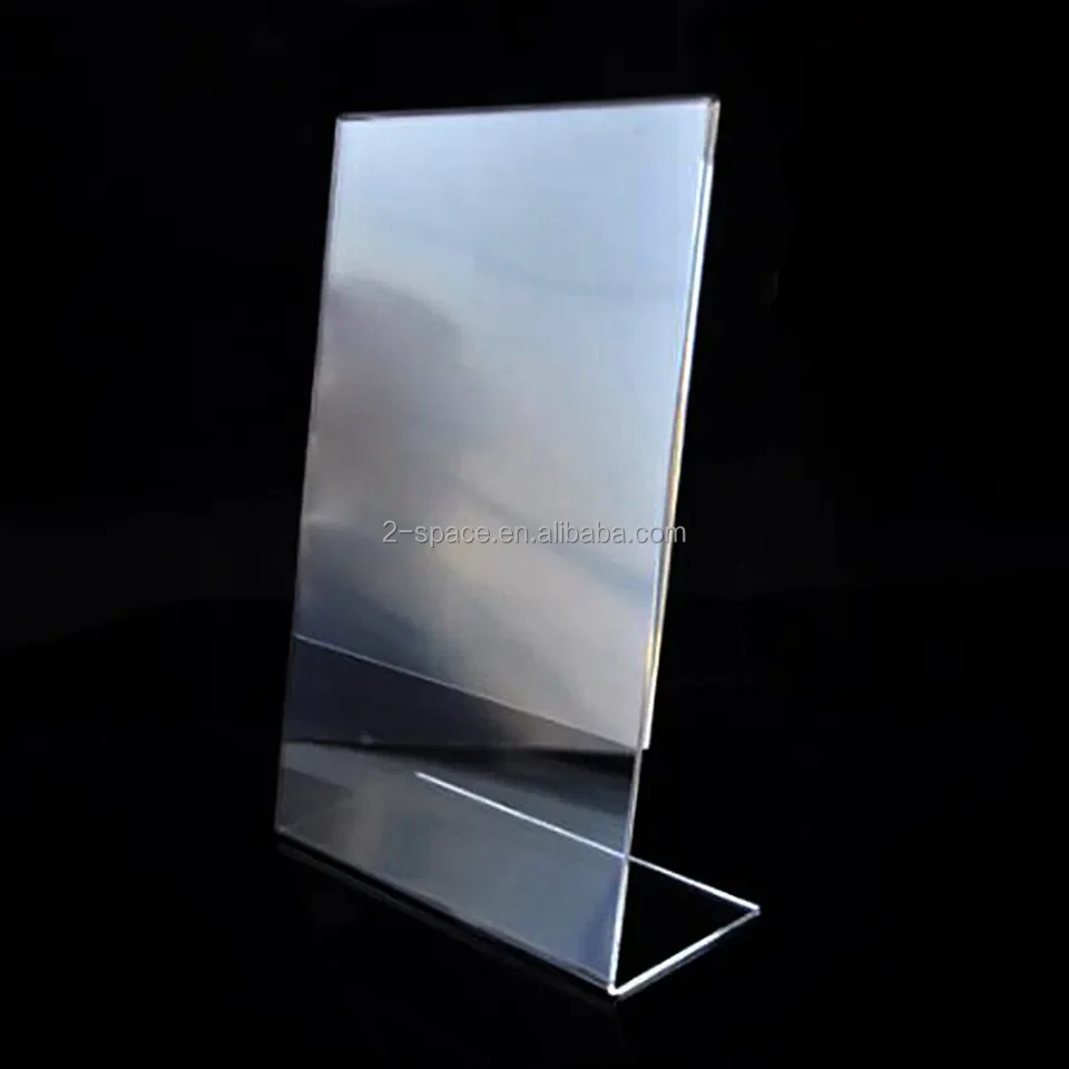 2x A4 Acryl-Schilderhalter - Transparent, Für Menüs & Infos