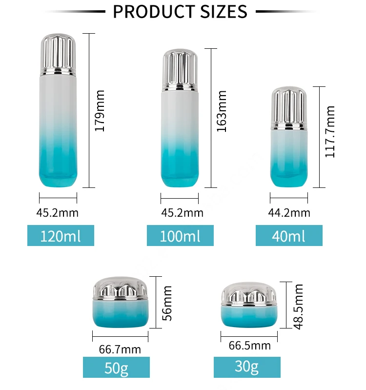 cosmetics bottle 30g 50g 40ml 100ml 120ml cosmetics cream jar frosted with black dropper glass bottles factory