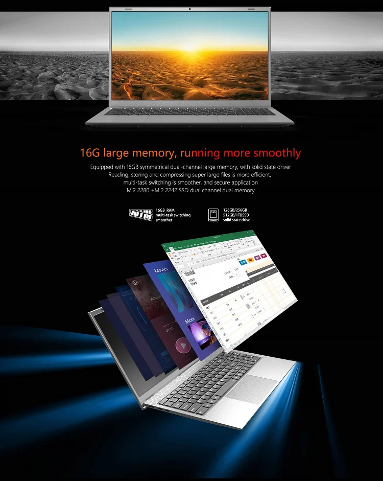Best Price New Thin Core I3 I5 I7 15.6 Inch Gaming Laptops Win10 Mini