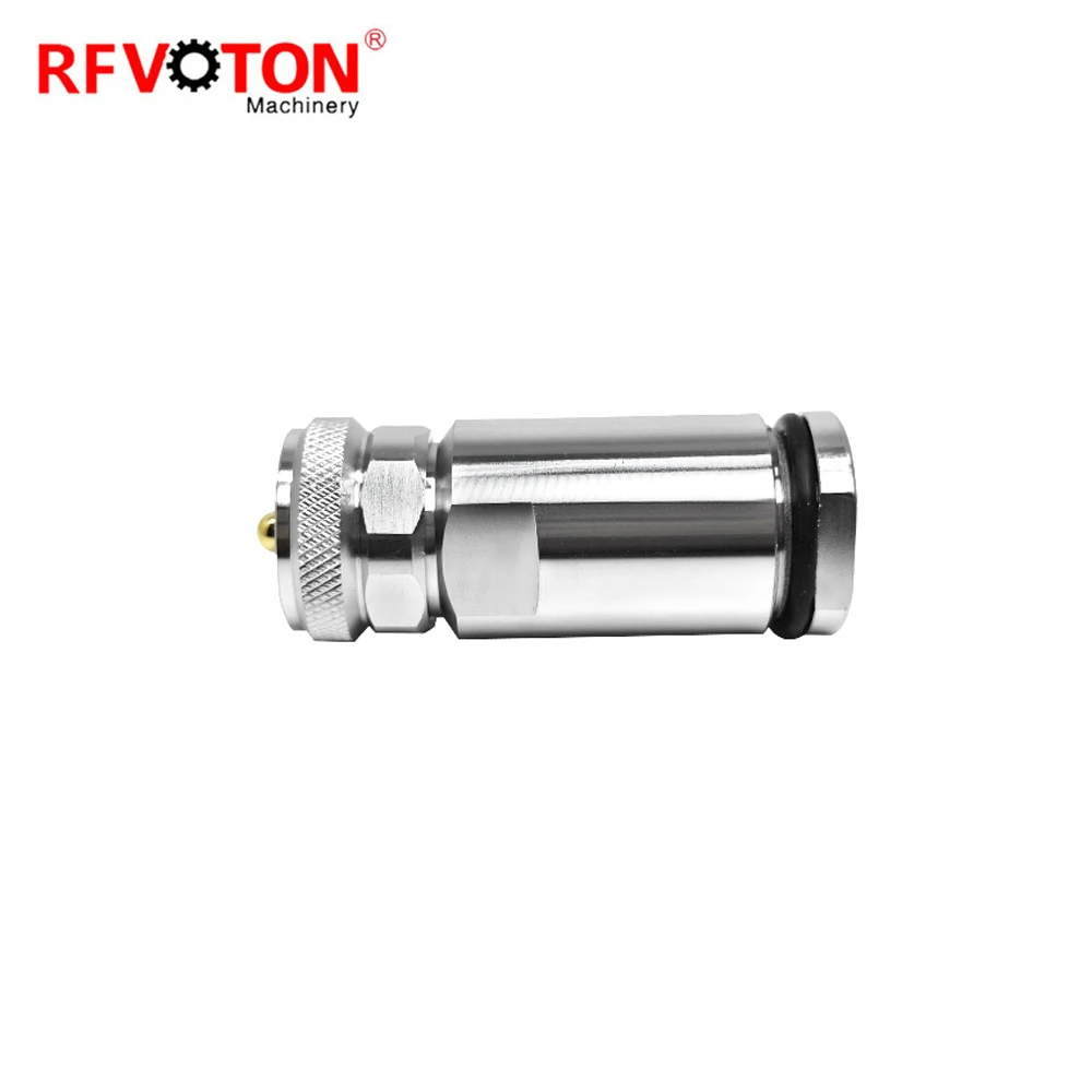 Factory Supply Rf UHF Male Plug Macho Clamp Mounting Connector Adapter for LMR500  500 Low Loss Cable Copper Brass in Stock