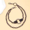 Gunmetal single-layer trouser chain