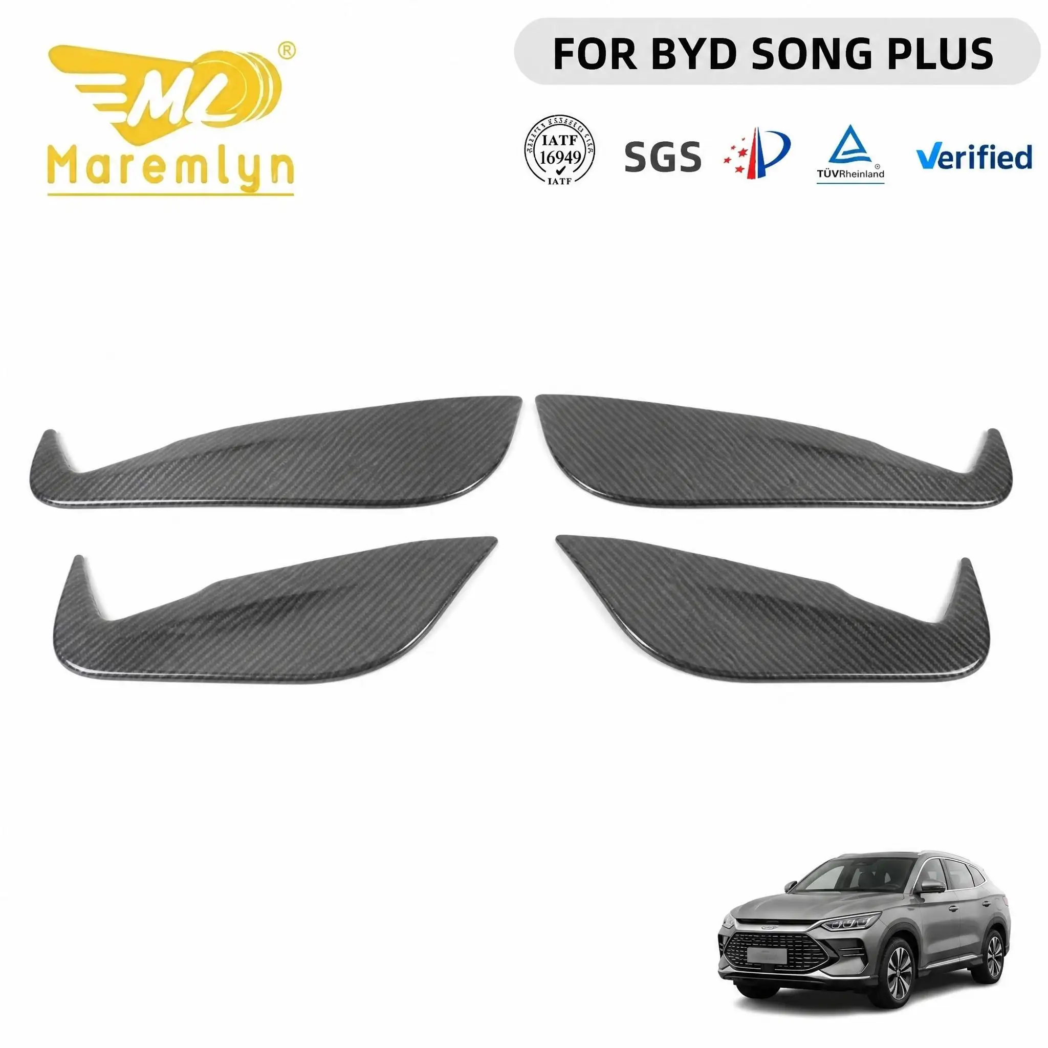 Maremlyn Door Anti-Kick Pad for BYD Song Plus Car Inner Door Protector Anti-Scratch Mat Kick Guard Cover Accessories
