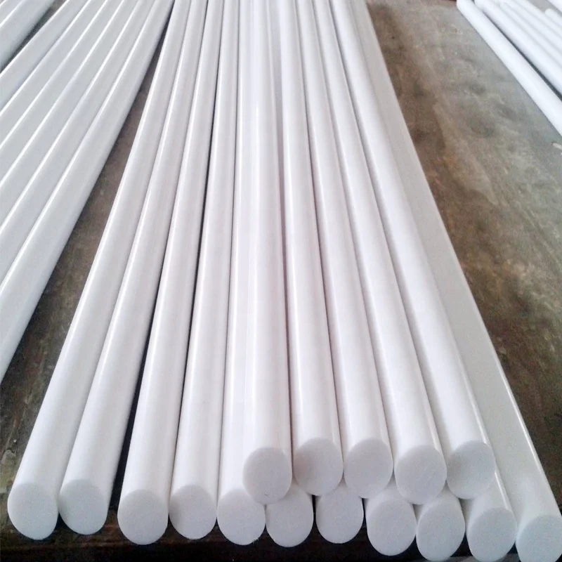 High Temperature Resistance  100% Virgin Best White Plastic Chemical Resistant Extrude Rods PTFE Rod