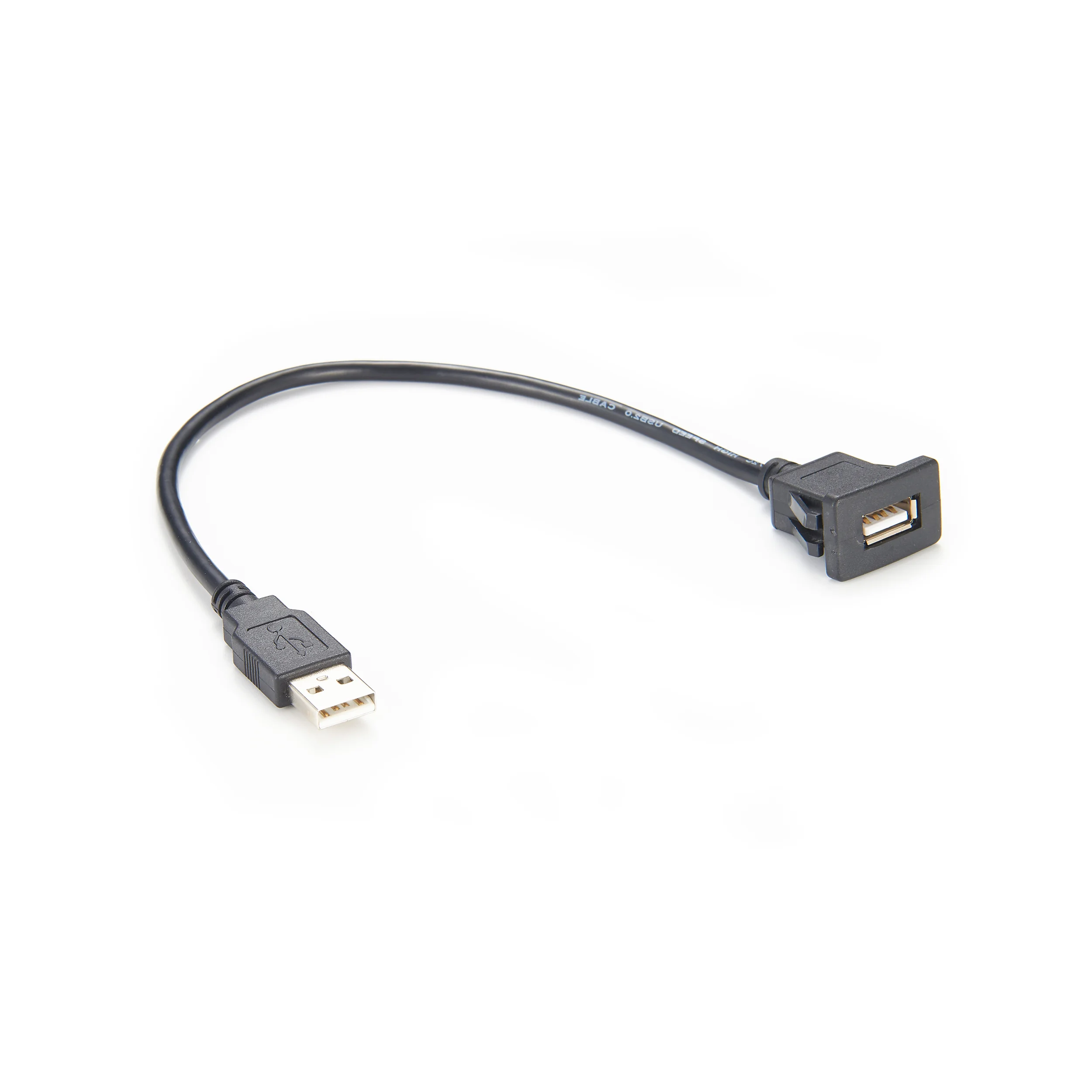 Snap-In Panel Mount USB 2.0 AA Extension Cable