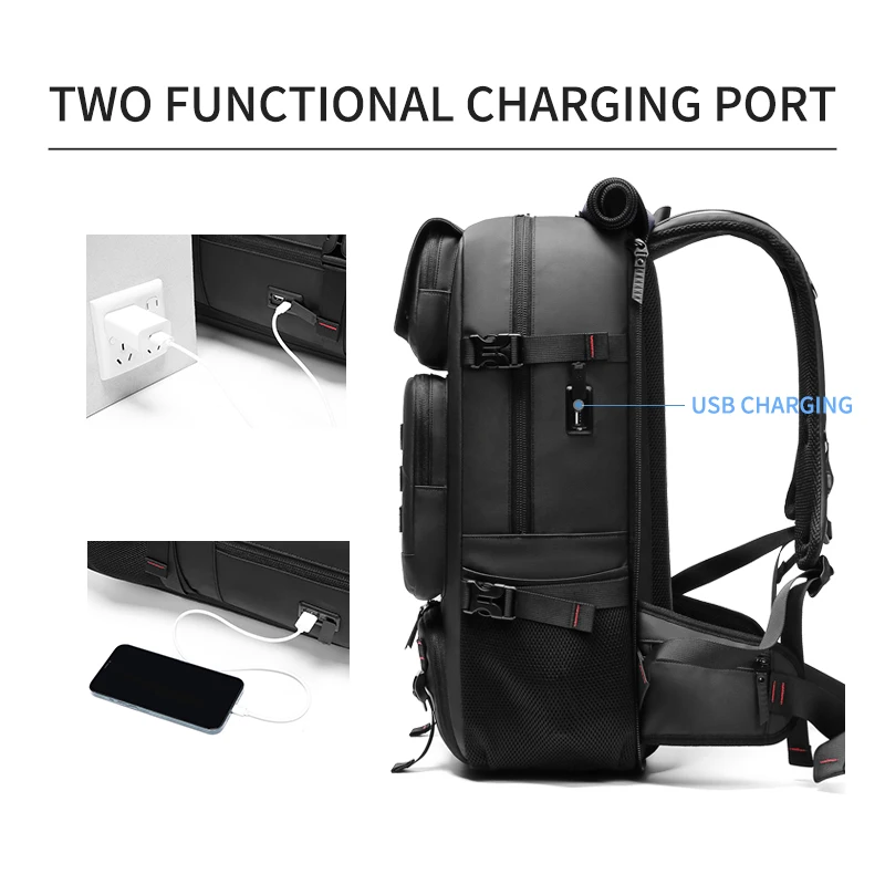 Cosbarn Laptop Backpack With USB Charging Port - Water-Resistant Business Travel Backpack For Men & Women, Fits 15.6" Laptop - View #9