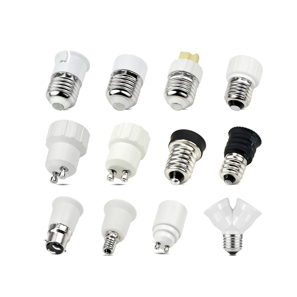 Socket Adapter Gu10 G9 B22 E27 E14 E12 Home Lightlighting Led Lamp Bulb  Base Conversion Holder - Buy Lampholder,E27 Lampholder With Switch,E27  Light Socket Product on Alibaba.com