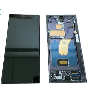 New Original oem lcd scree for Samsung Galaxy S23 ultra change glass replacement display with frame pantalla con marco
