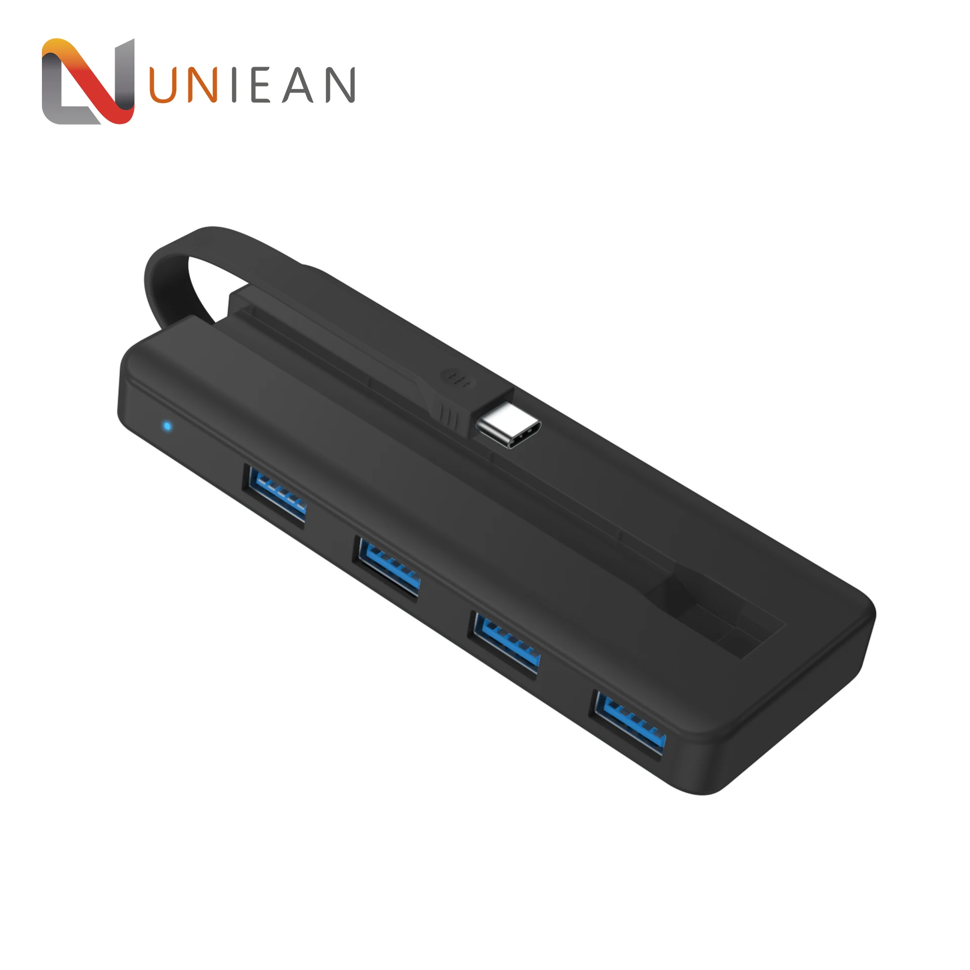 ABS Housing Type C Hub 4 Ports Usb-C to USB 3.0 5Gbps Splitter Converter USB C Hub for PC Laptop with RGB Light