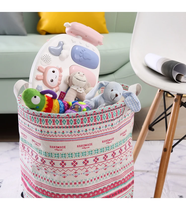 Factory Price Laundry Hamper Nordic Organizer Waterproof Inner Layer Storage Basket Bathroom Dirty Clothes Storage Basket manufacture