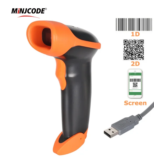 MJ2818 Scanner Reader with Barcode Scanner  and Portable  2d Wired Barcode Scanner