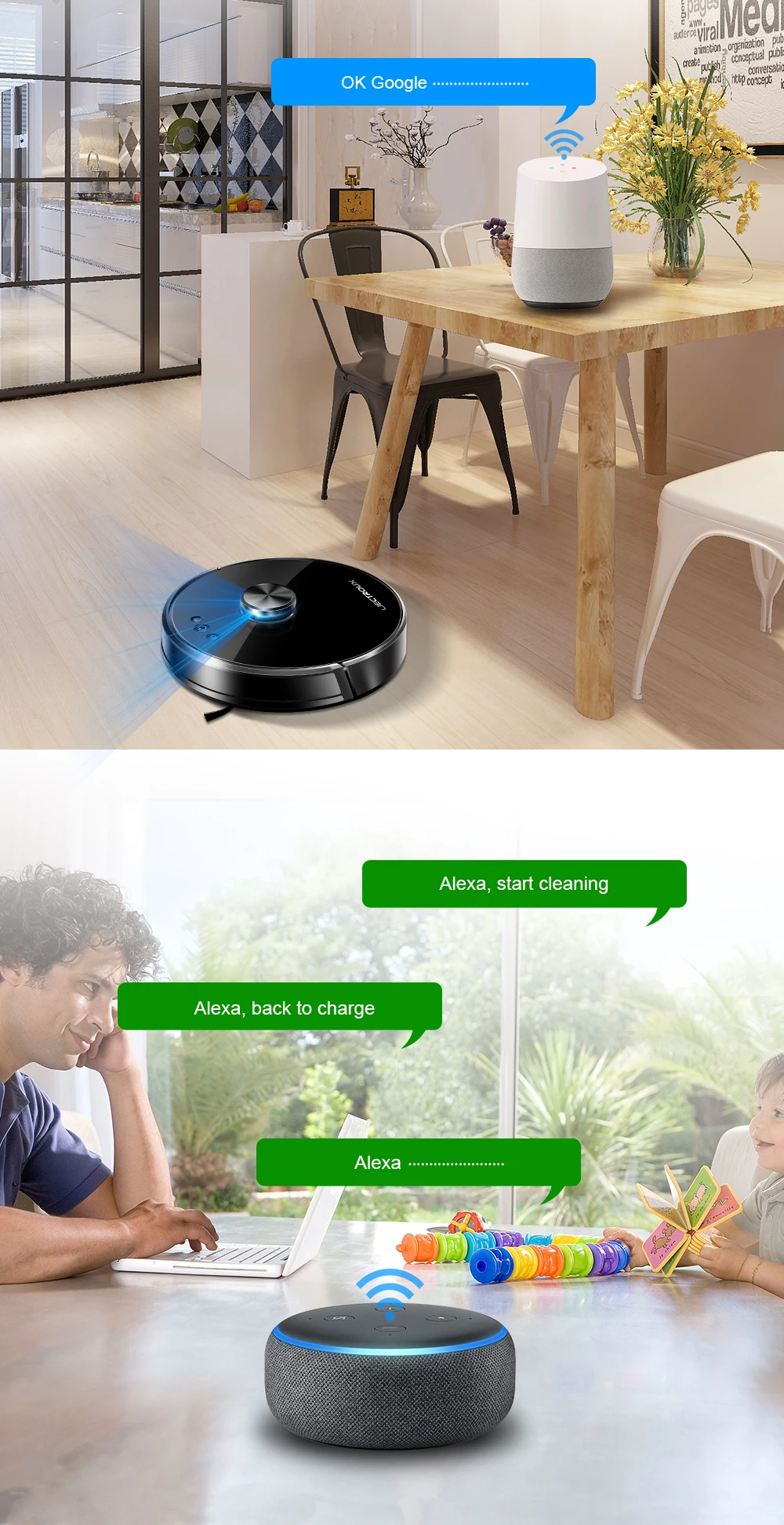 LIECTROUX XR500 cleaning robot vacuum sweeping robot with  Laser Navigation and storage of 5 multiful-floor maps