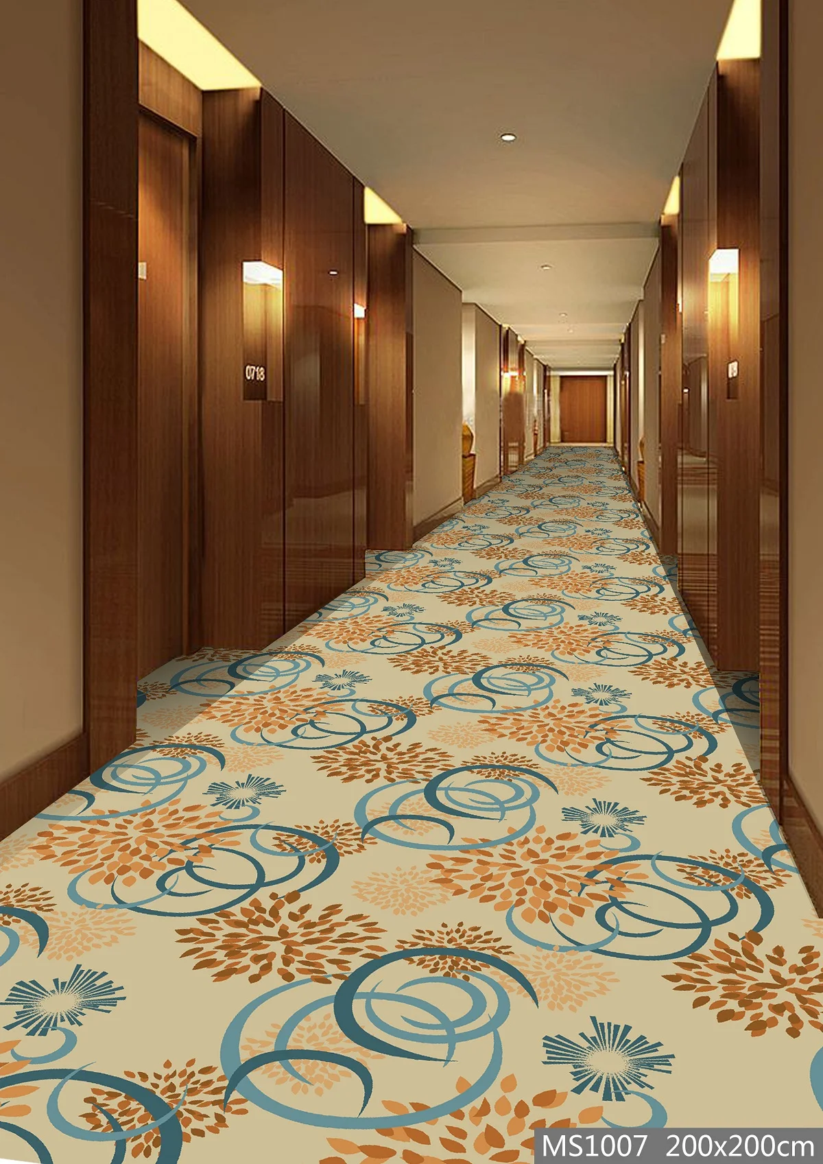Nylon Material China Axminster Carpet Luxury Style Flooring Printing