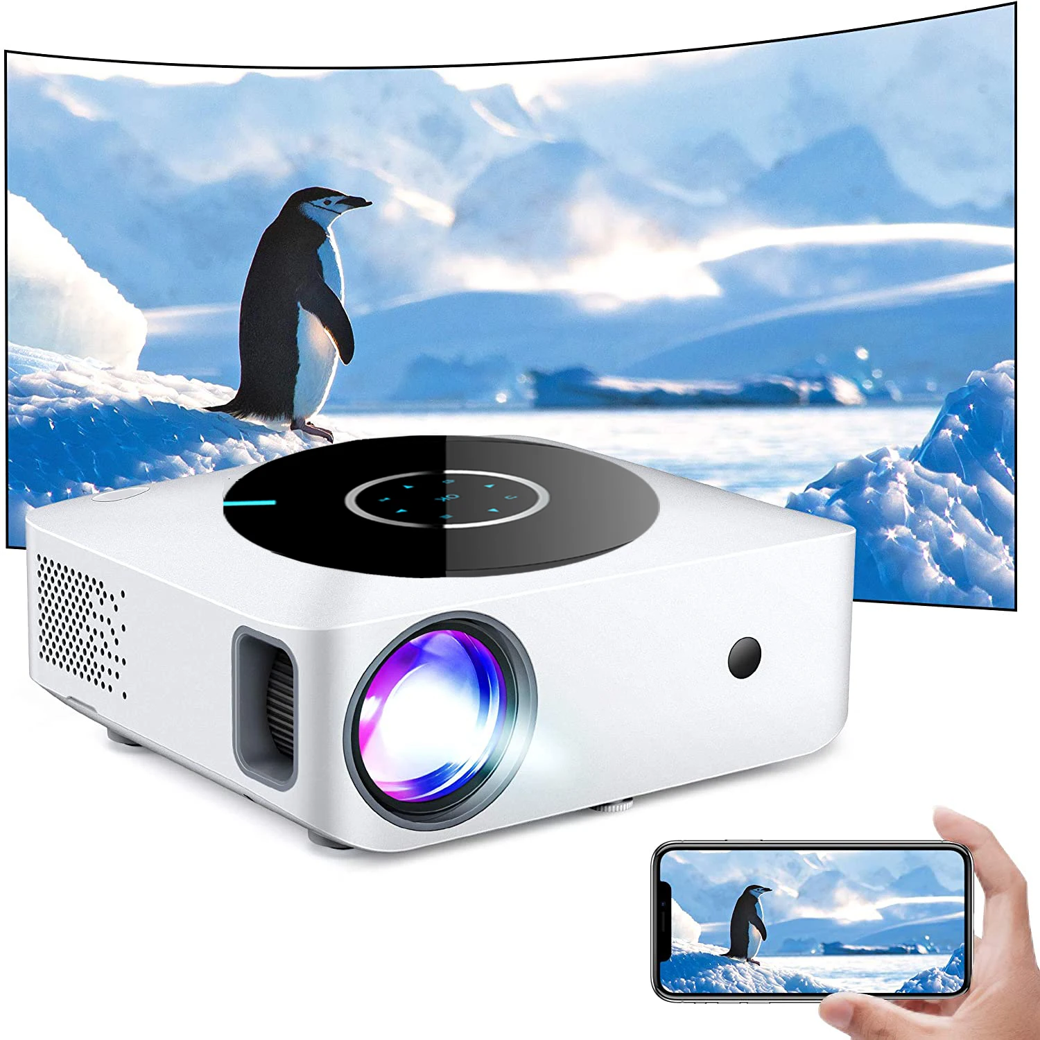 [New Model Full HD Mini 1080p Projector]Full HD Mini Native 1080p Portable LCD LED Home Cinema Projector
