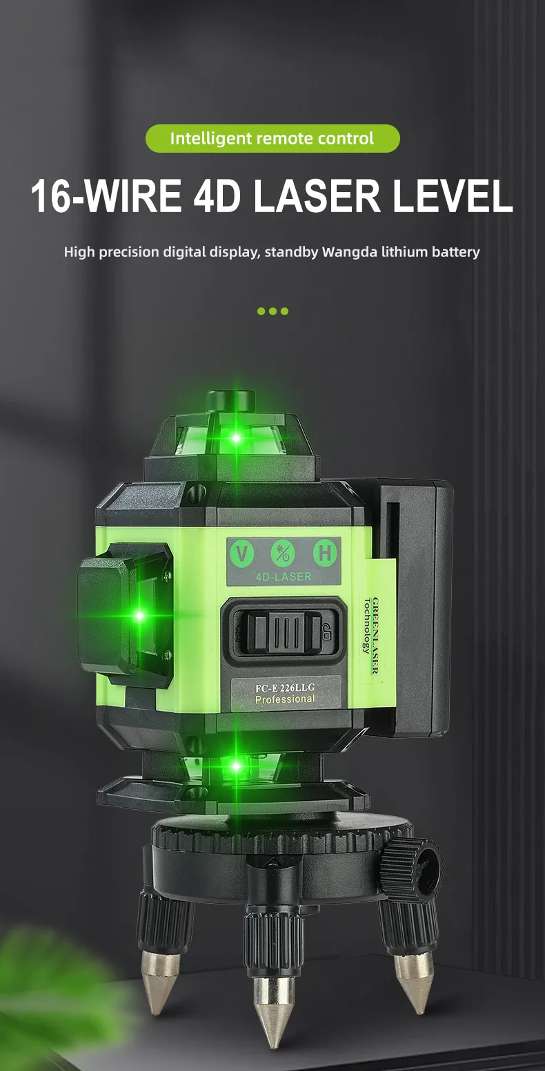 Self Leveling Laser 360 Degree Rotary Green Beam Ld 4d Level Laser 16