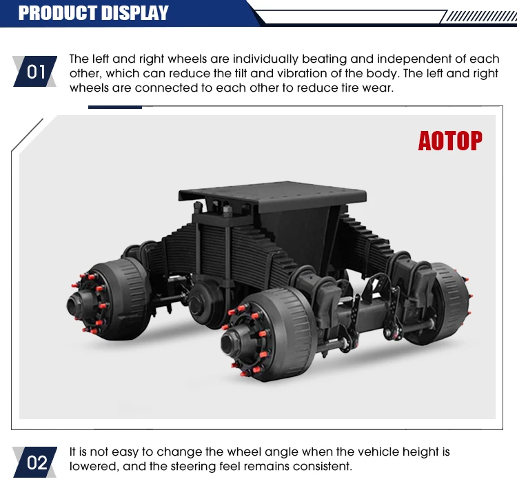 Hot Sale Heavy Truck Bogie Suspension System For Semi Trailer Axle