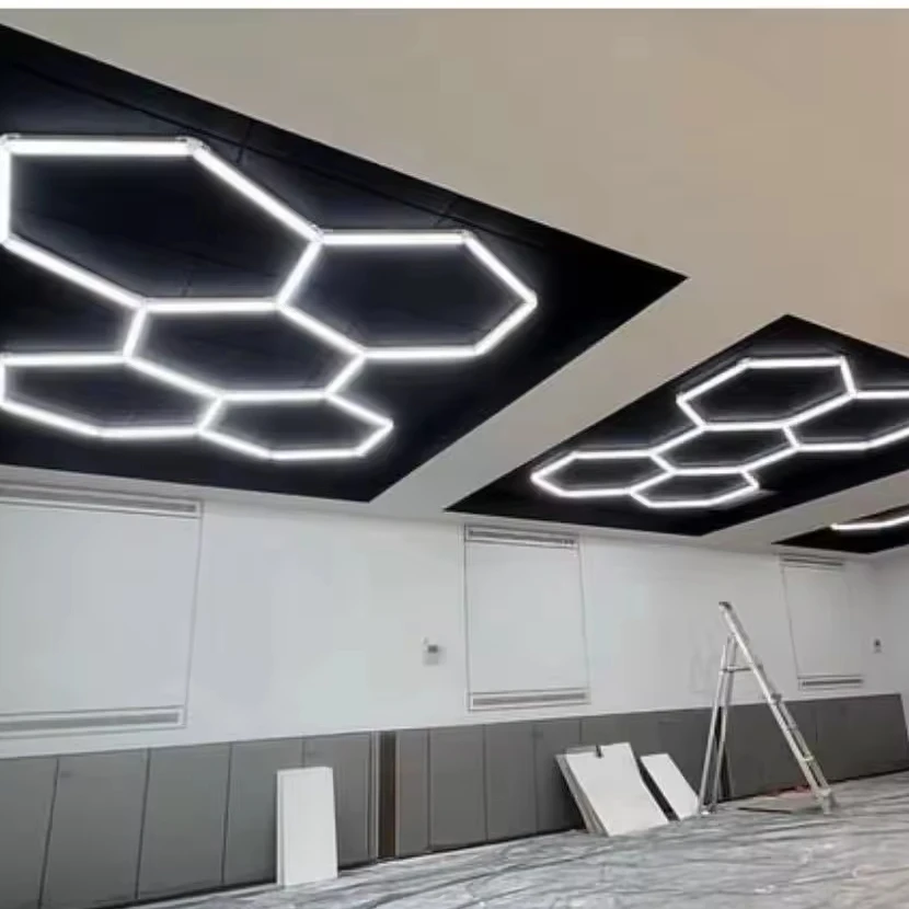 LED-Deckenleuchte Im Waben-Design – Modern, Modular, 220 V (2,41 X 4,79 M)