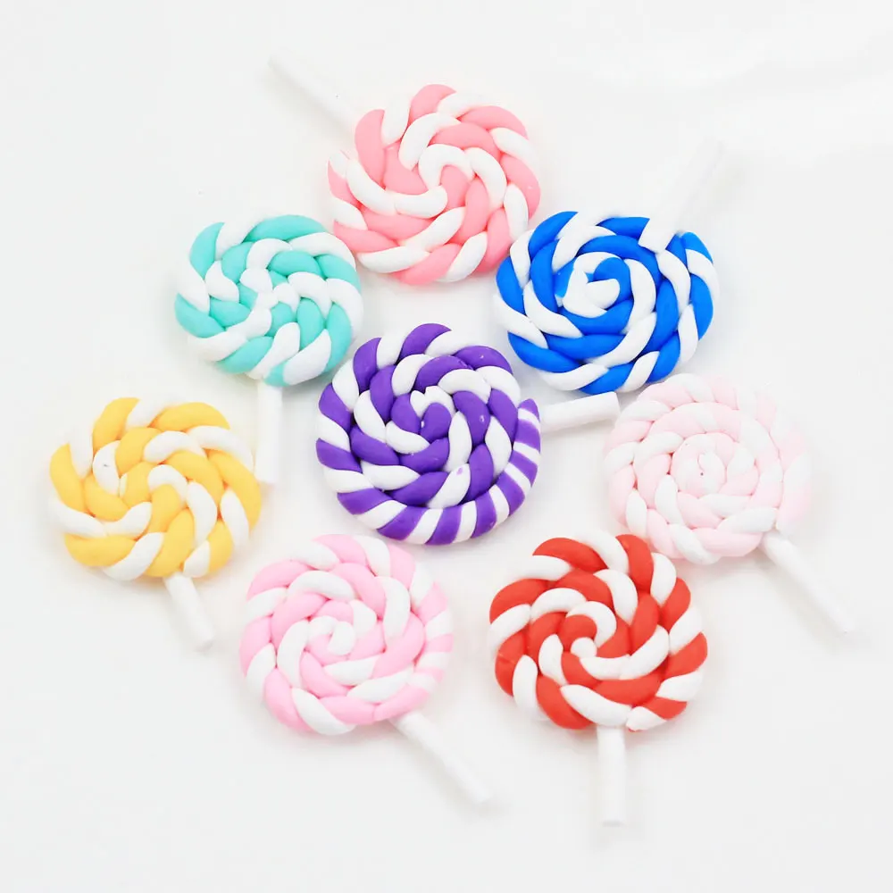 Polymer Clay Accessories Candy Lollipop, Polymer Jewelry Beads