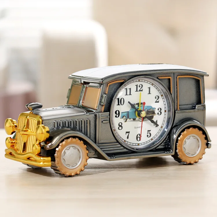 Orologio Da Tavolo In Stile Mediterraneo, Silenzioso, Legno E Plastica, 28 Cm