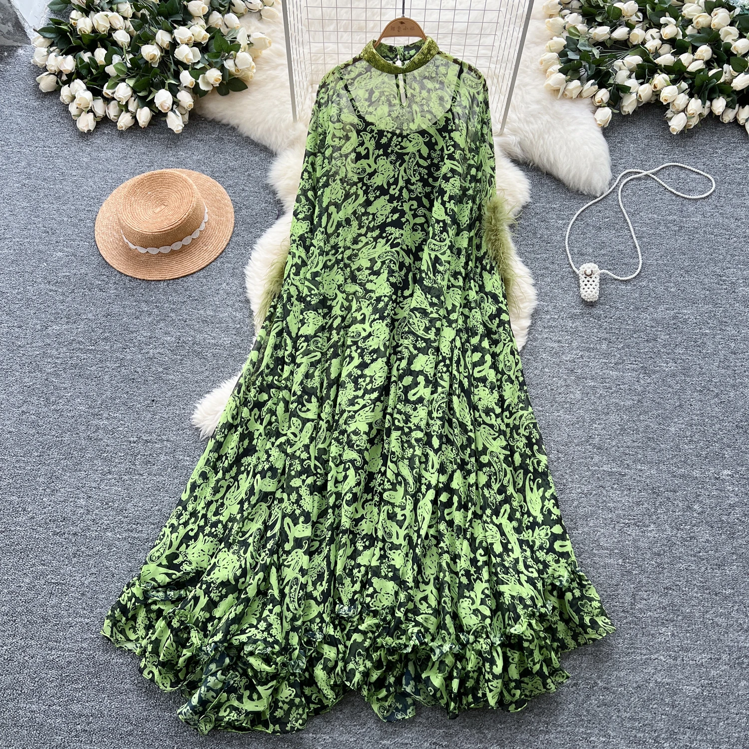 chinese dress ladies Sunrise Sky Layered Tunic