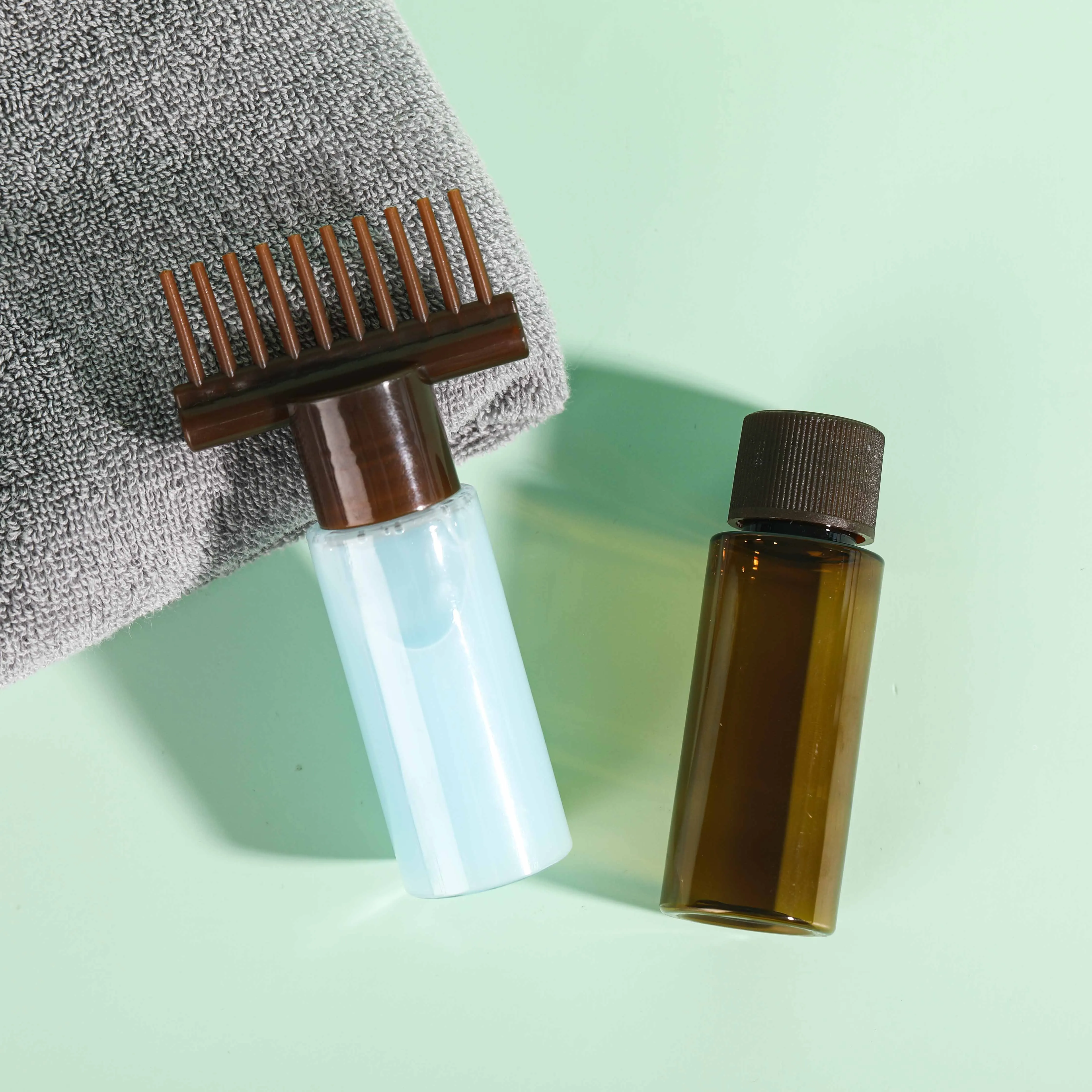 Wurzelkamm-Applikatorflasche – Mit Skala, Für Haarfärbung & Kopfhautpflege, PE-Material, Einfach Zu Bedienen