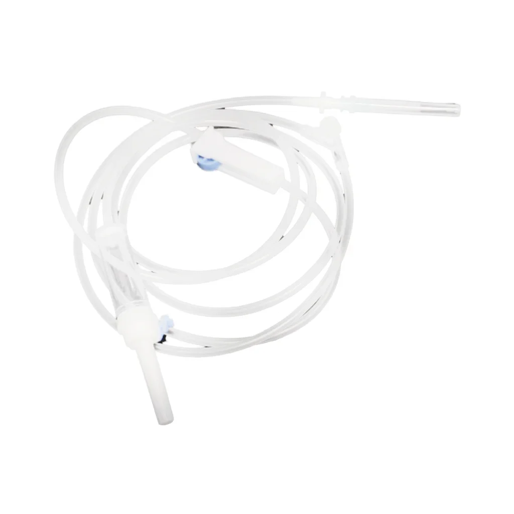 Medical Consumables IV Giving Sets Infusion Sets with Y type three-way Air inlet plastic needle