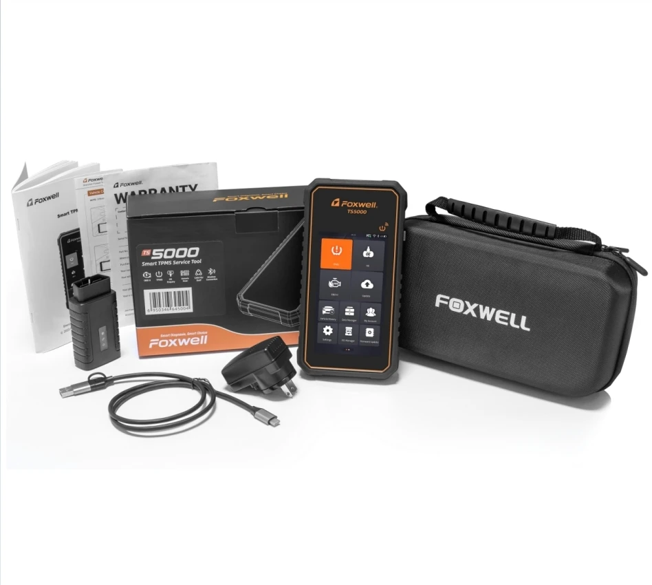2025 FOXWELL TS5000 Tablet TPMS Tool Universal Car TPMS Service Tool Tire Pressure Monitoring System Health Check &Reset Machine
