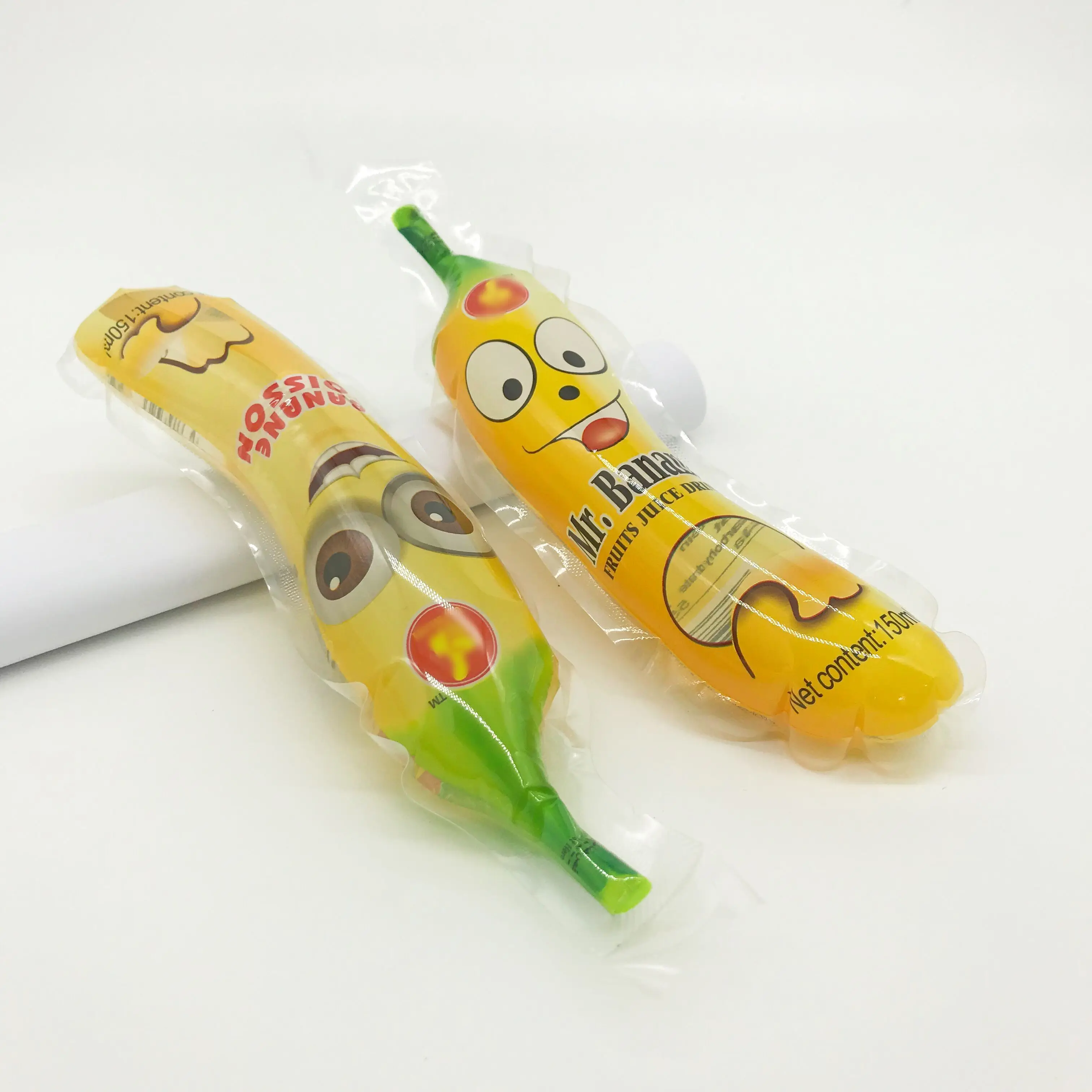 High-Quality Certification Eco-Friendly Drinking Water Bag Custom Banana Shaped Fruit Injection Juice Bag Plastic Drink Pouch