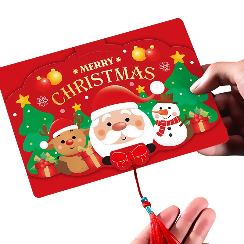 Creative Christmas Cards Bulk Personality Folding 3D Pop Up Christmas Greeting Gift Cards