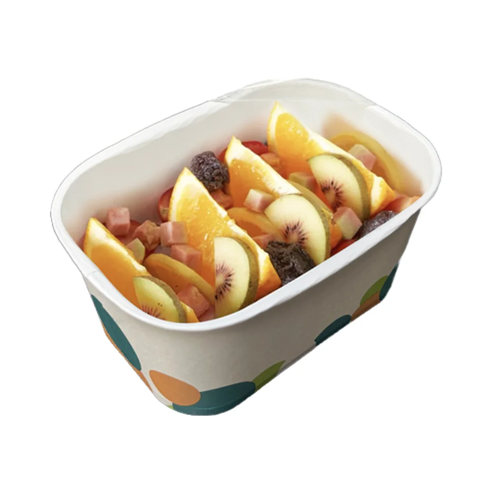 Flat Rim FANPAK MAP Rectangular Paper Bowl