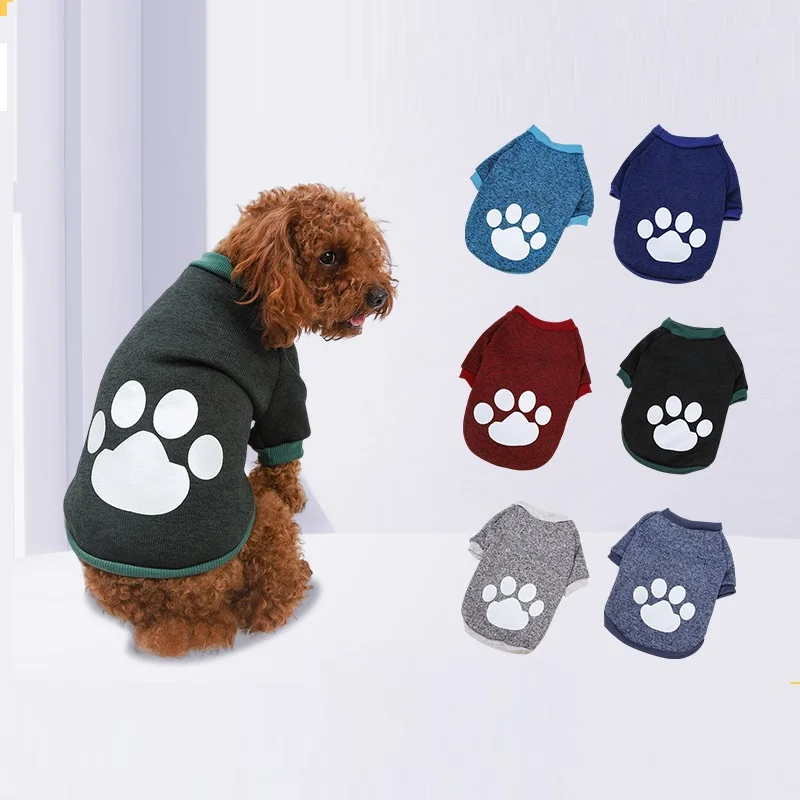Hot Sale Pet Dog Clothes Winter Polyester Knitted Fleece Sweatshirt For Small Medium Dogs Cats