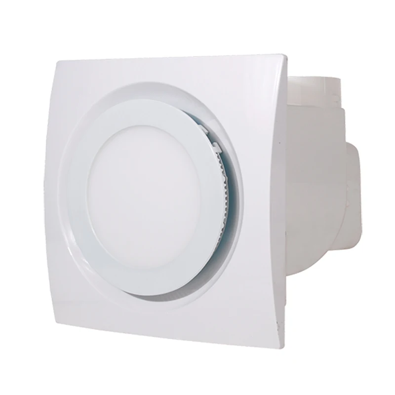 Shutter Bathroom Wall Mount Ventilation Plastic Silent Window Electrical with LED Light  Extractor Fan