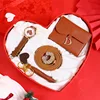 W3000-3-5 set orologio portafoglio cintura portachiavi con fibbia nappa confezione regalo