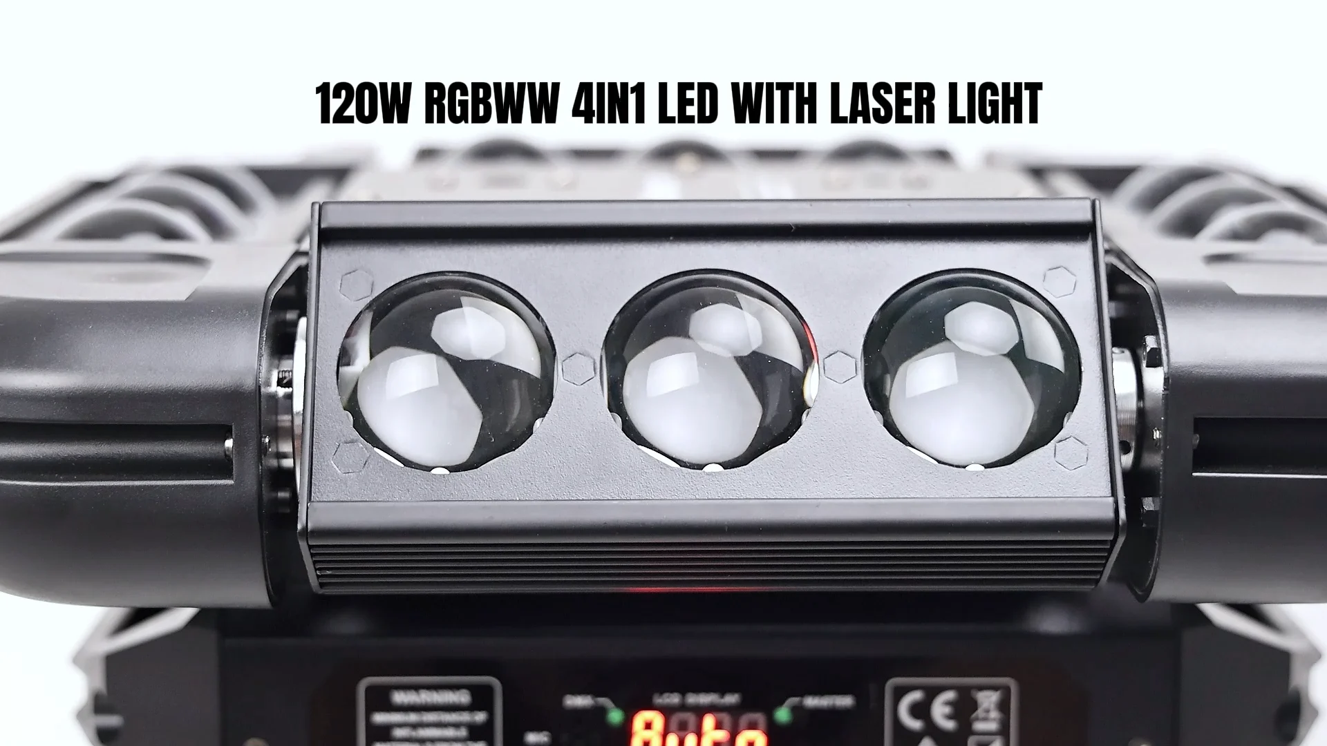 10wx12pcs Square Laser Light Flash 120w Full Color Rgbww 4 In 1 Rotating Stage Moving Head Laser