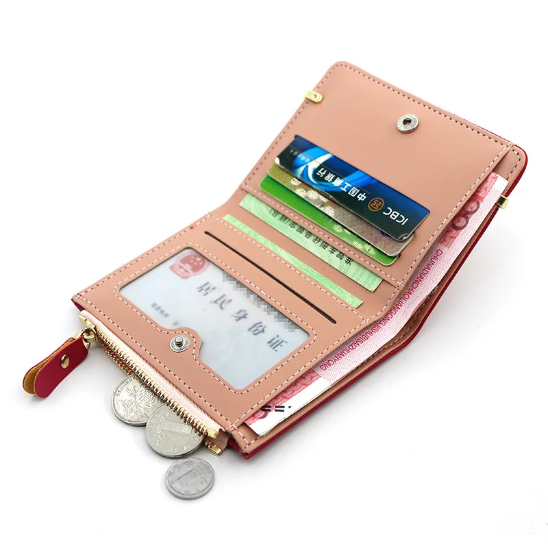 Wholesale minimalist slim custom designer ladies wallets card holder for  women fashionable pu leather luxury From m.