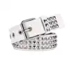 3 rows of square rivets-White