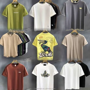 Trendy Men's 100% Cotton Designer T-Shirt 280 Grams Hot Letter Printing for Bapees Fashionable Knitted with Pattern for Bathing