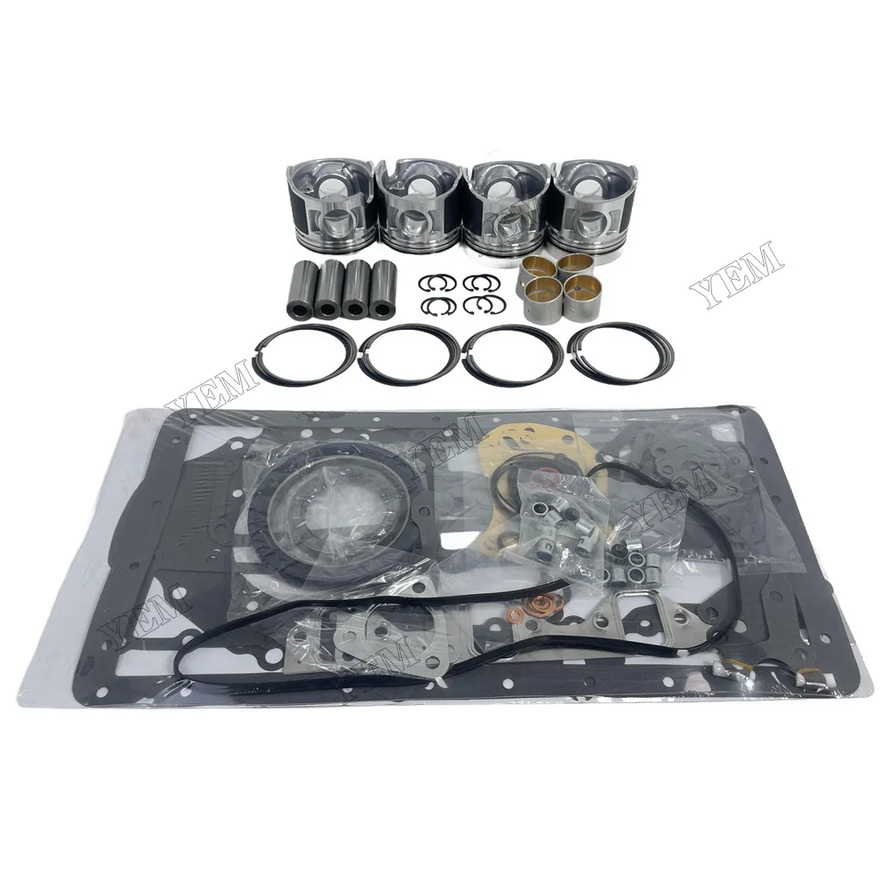 Overhaul Kit With Cylinder Gaskets Piston Rings Fit for Mitsubishi D04F Engine Parts