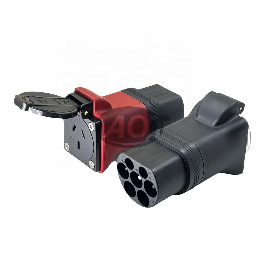 AOTAI Type2 to AC 220V 7KW Adaptor for Type2 Charger Station Type2 to AU Type I socket charging Discharger