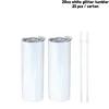 Bicchiere bianco glitterato da 20oz