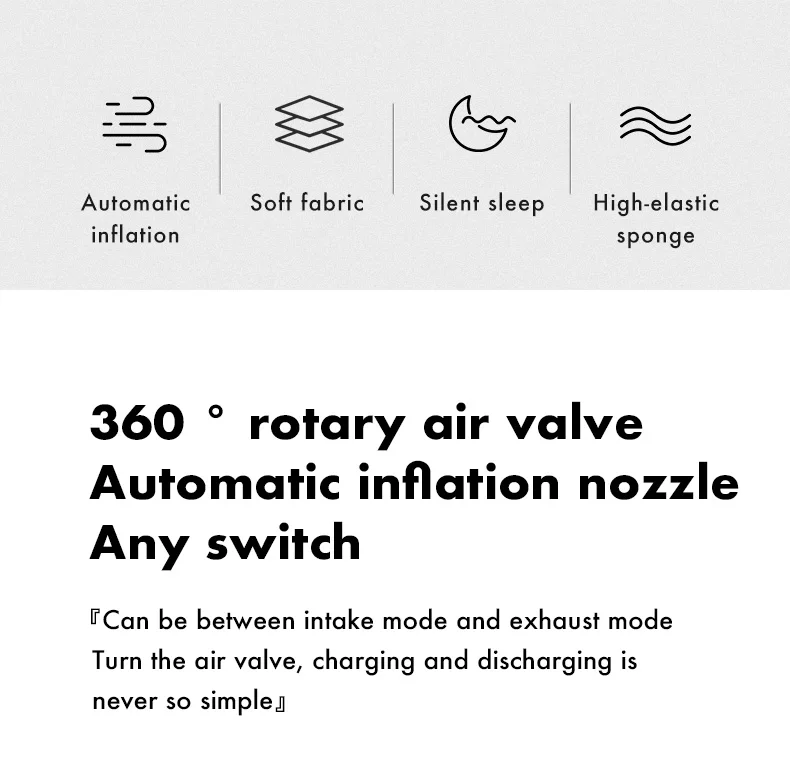 Blackdog Outdoor Camping Mat Automatic Inflate Sponge Cushion Single