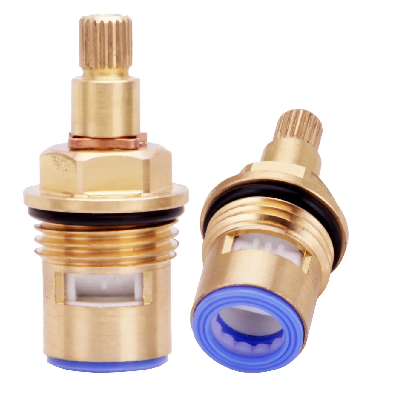Hot and Cold Water Heating Universal Copper Brass Faucet Accessories Quick Opening Water Split Long Cartridge 39.5mm High