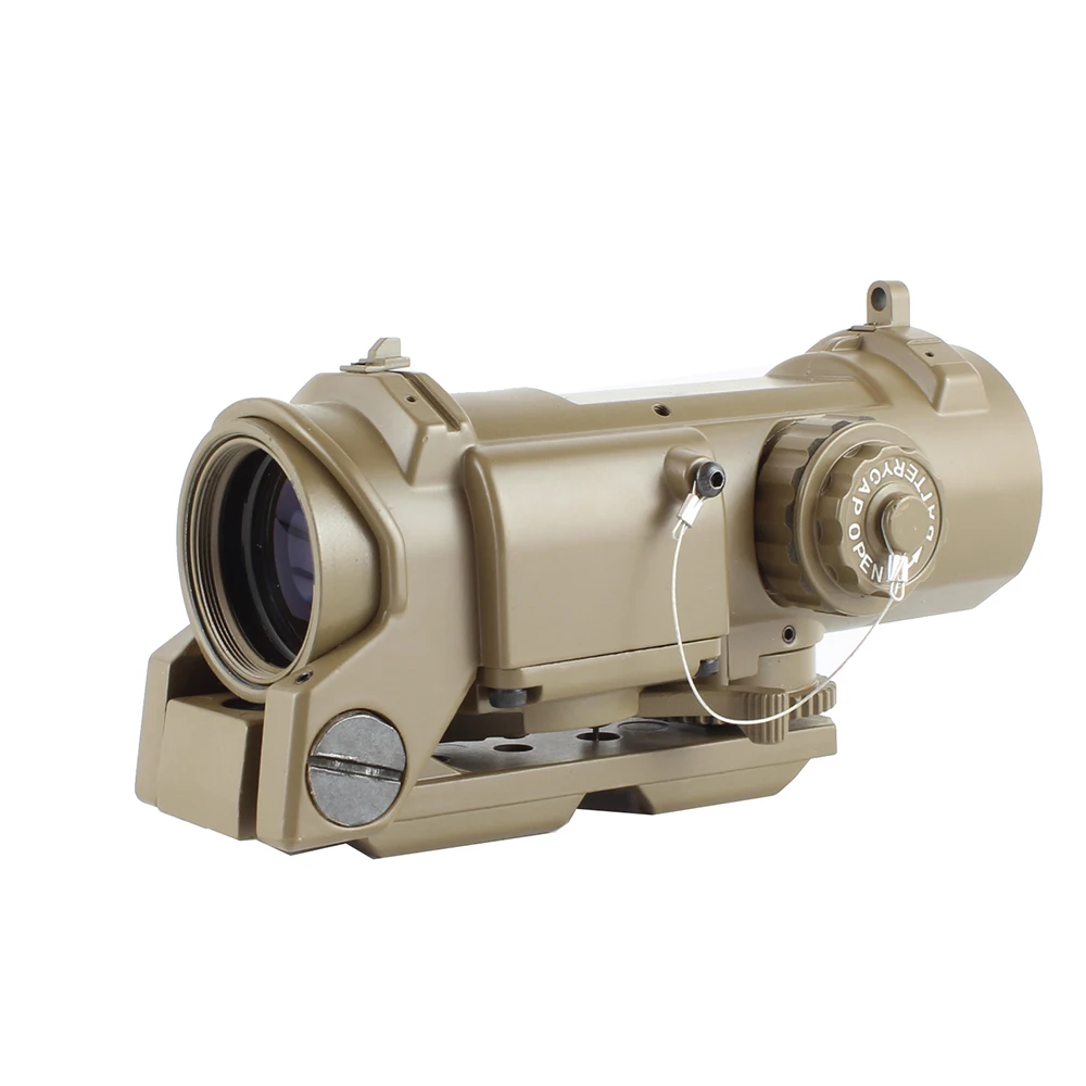 spina optics tan rifle scope qd 1x-4x adjustabl