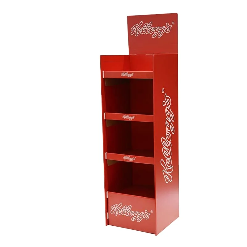 Popular Design Cardboard and PVC Material Deodorant Spray Floor Display Rack