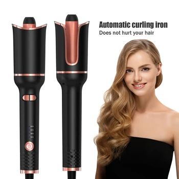 Professional Rotating Curling Iron Hair Curler Automatic Small Wave Hair Curler with LED Display