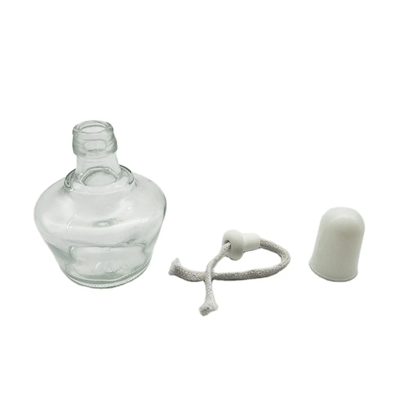Wick Oil Lamp with Ceramic Holder Fiber Glass Heat for Wine Bottle for Candles & Fragrance Accessories